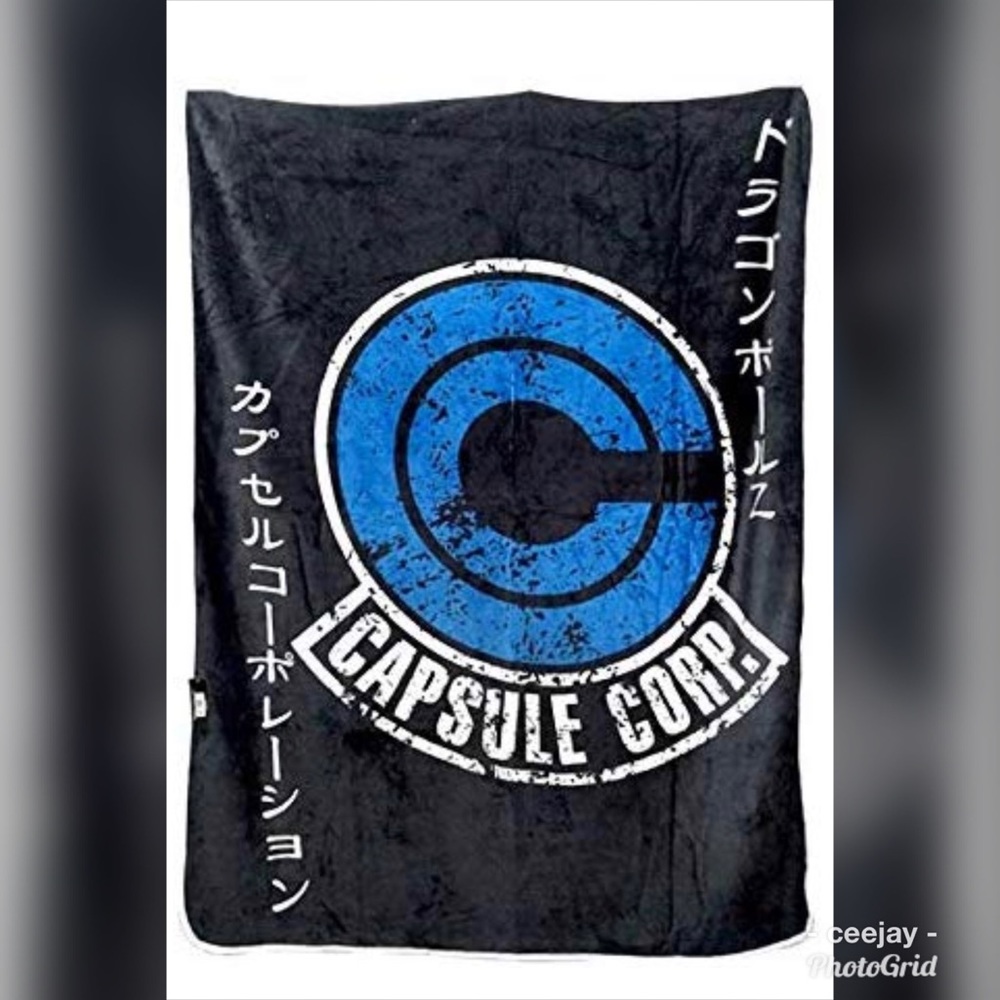 Dragon Ball Z Capsule Corp Fleece Blanket